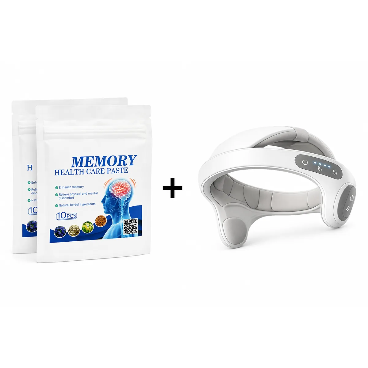 The Everwell Kit — Memory & Focus transdermal patches plus a scalp massager instrument